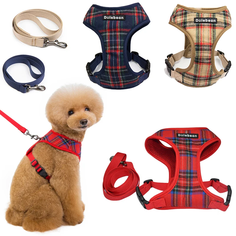 

Dog Harness Soft Mesh Vest Harnesses Breathable Adjustable Comfort Harness with Leash Clip Fit Small Medium Dogs Walking Lead