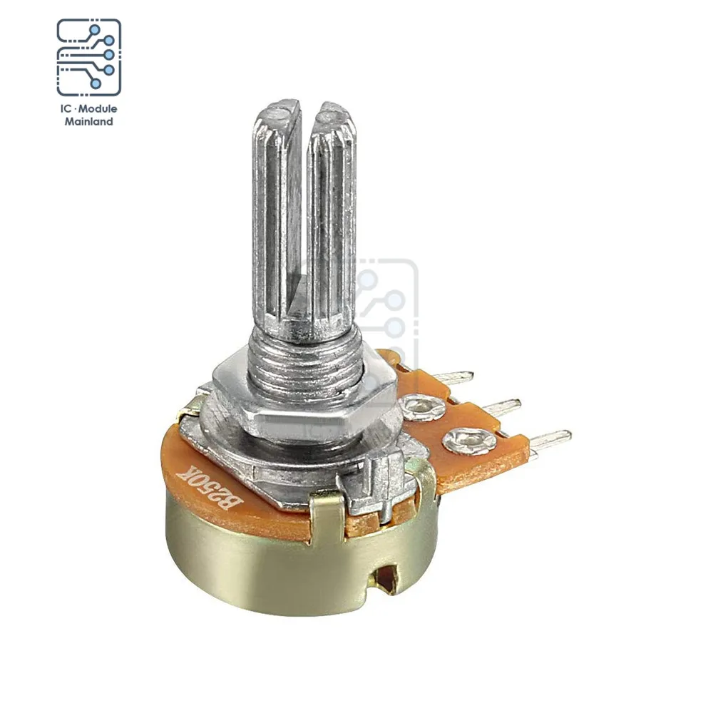 5PCS 20mm Shaft Potentiometer Resistor 1K 2K 5K 10K 20K 50K 100K 500K 1M Ohm 3 Pin Linear Taper Rotary Potentiometer for Arduino,adjustable resistor,potentiometer kit,rotary potentiometer,linear potentiometer,multiturn potentiometer