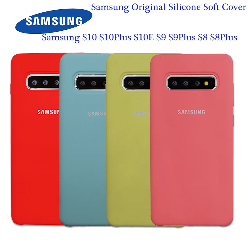 Samsung S8 Case Original Silicone Soft Cover Galaxy S9 S10 Plus S10e Note 9 8 10 phone case Protection | Мобильные телефоны и