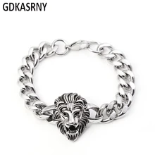 Браслет для мужчин из нержавеющей стали подвеска в виде подвески модные сапоги в панковском стиле, сапоги в подарок ювелирных изделий Браслеты на запястье с львиными головами животных Метрополитен Стиль