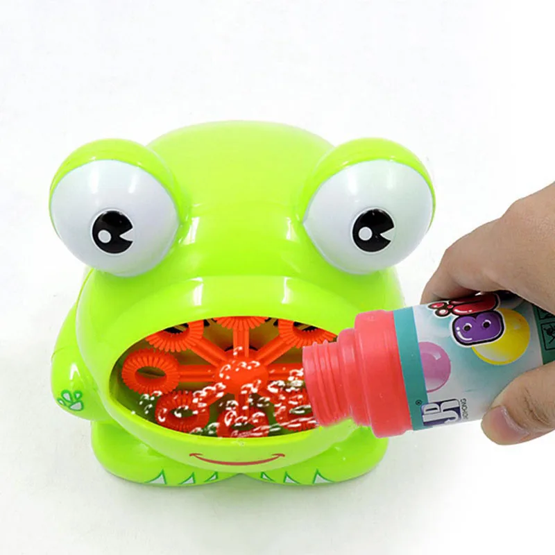 2019 New Cute Frog Automatic Bubble Machine Blower Maker Party Summer Outdoor Toy for Kids Gifts 4