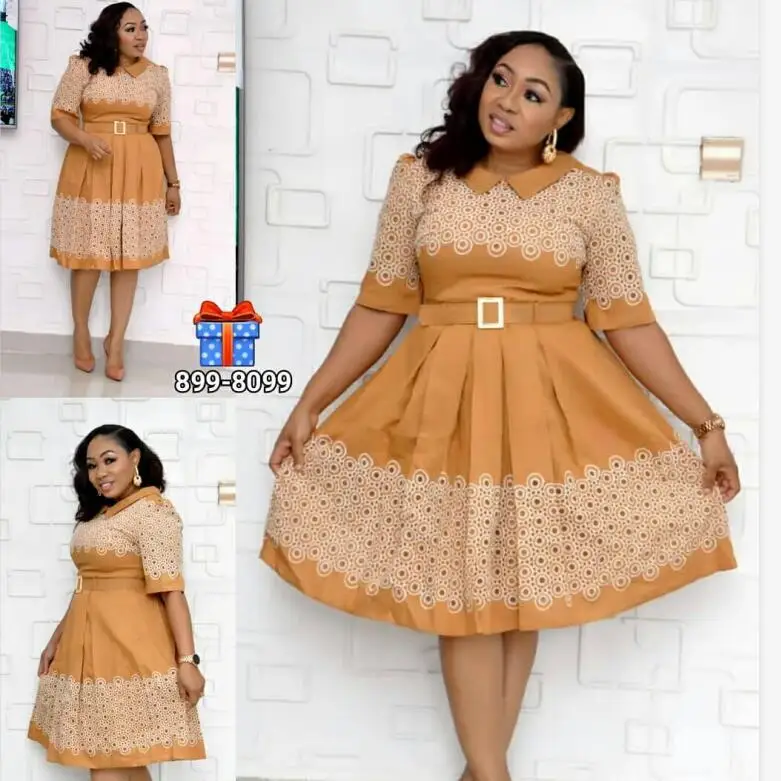 African women's wear winter new wave dot printed dress
