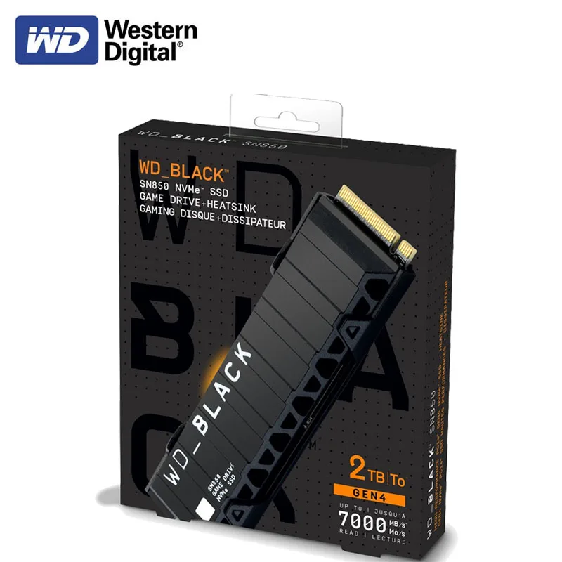 Western Digital WD_BLACK SN850 RGB 1TB NVMe Built-in solid state drive PCIe  4.0 Gen4 SSD 7000 MB/s M.2 2280 Suitable for PS5