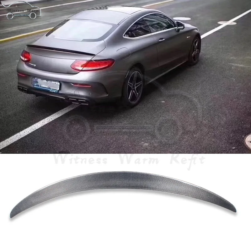 W205 AMG стиль углеродного волокна задние крылья багажник спойлер для Mercedes Benz C Class 2 двери C180 C200 C260 стайлинга автомобилей