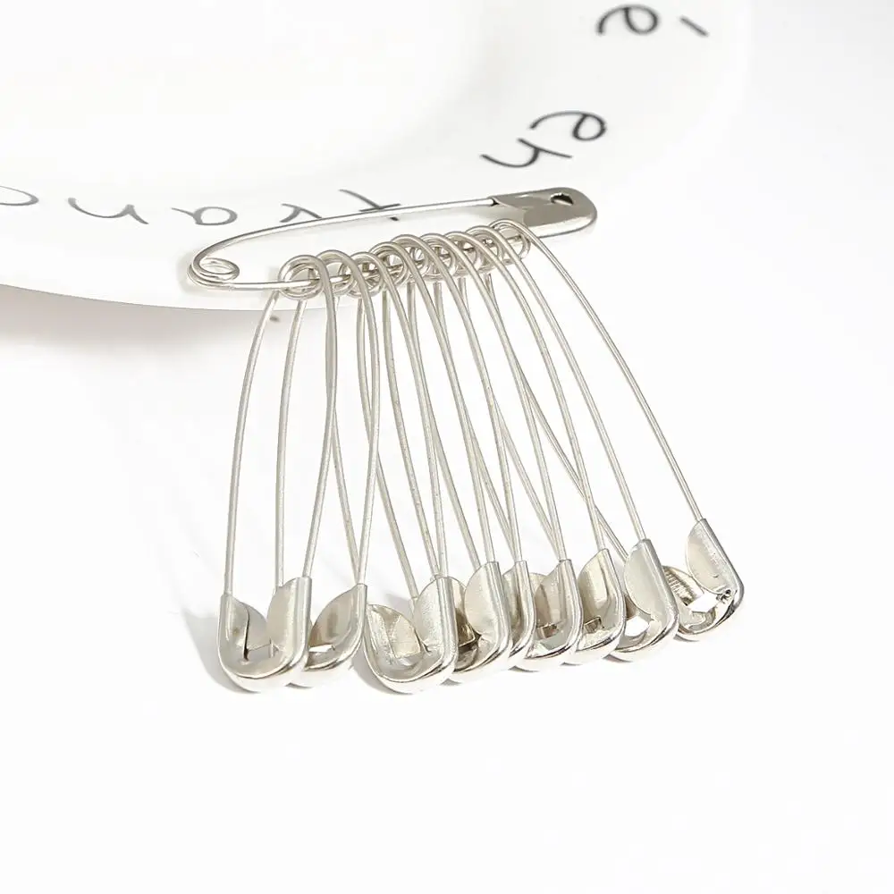 Safety Pins 50/100Pcs DIY Sewing Tools Accessory Silver Metal Needles Large Safety Pin Small Brooch Apparel Accessories