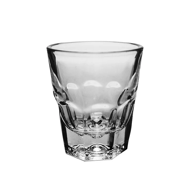 Promotion Machine Pressure 140ml High White Thick Bottomed Octagonal Shot Glass Transparent Glass Tea Cup Currently Available a