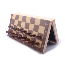 Chess Set Wooden magnitc Large Chess Board High Quality Chess Set Pefect Gitf for Children 39CM high quality chess magnetic mini portable plastic chess set board games for friends children s