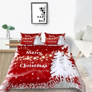 

2021 New Santa Claus Bed Christmas Decoration Christmas Bedding Sets For Adults
