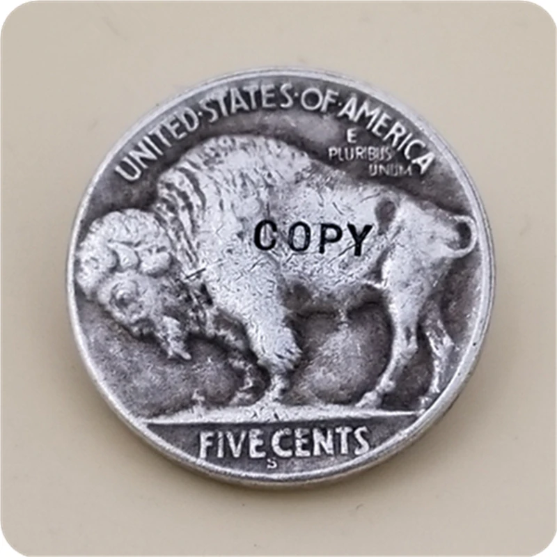 Хобо Никель Coin_Type# 22_1937-S с гравировкой в виде американского бизона из никеля копия монет