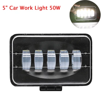 

5" Car Work Light Led for Jeep Wrangler 50W 12V 24V 4800Lm 6000K Led Work Light Spot Driving Offroad Light Car Boat Motorcycle