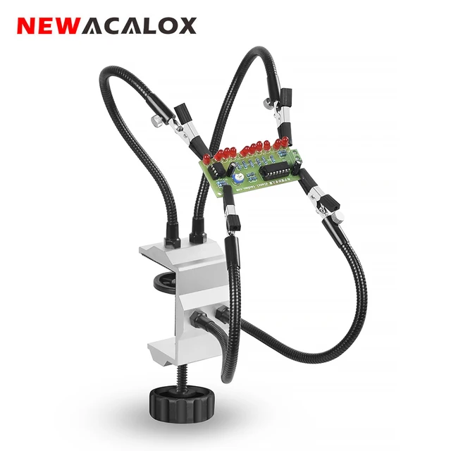 NEWACALOX Estación de soldadura de abrazadera PCB Clip de cocodrilo de soldadura mano herramienta de tercera mano para reparación de soldadura 1