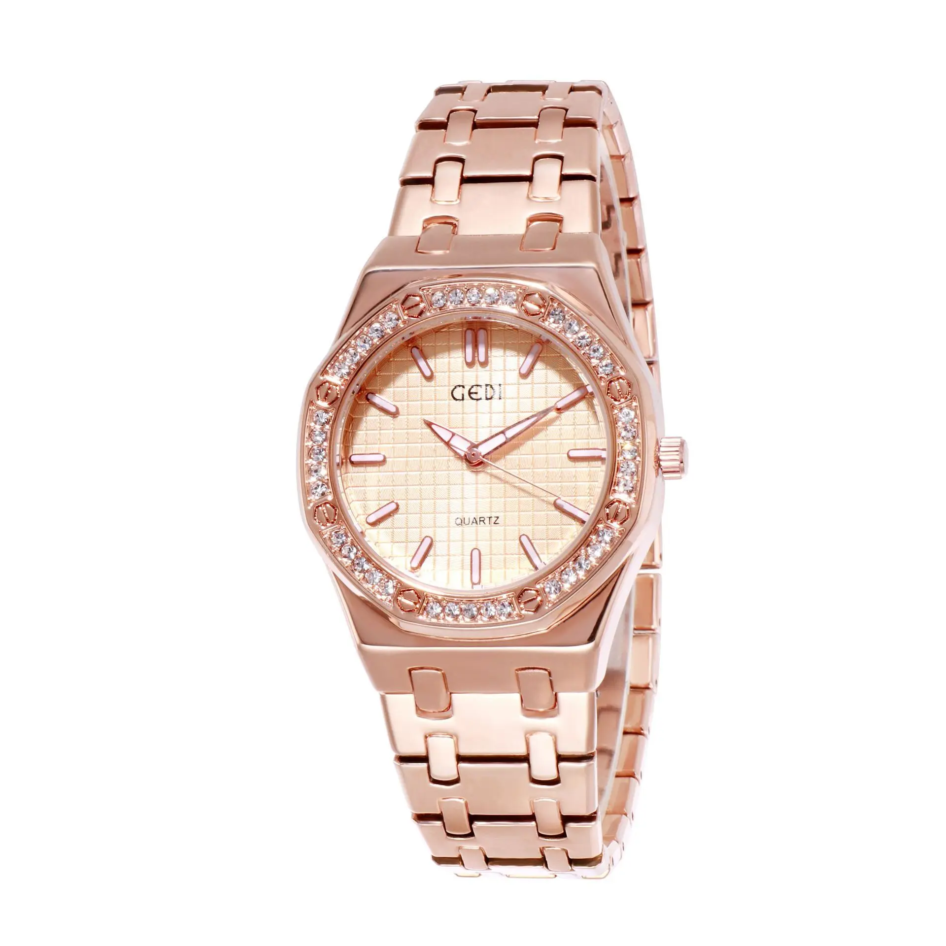 Часы Ms. Diamond Simple Tuhao Gold водонепроницаемые Модные классические женские часы с