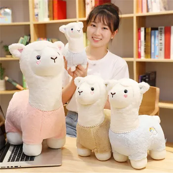 

45cm hot sale stuffed kawaii Japanese aplaca sheep cute plush doll smile alpaca Llama soft toys birthday gifts for kids gift
