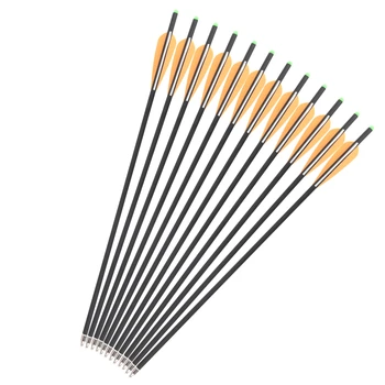

MUSEN Darts 6/12/24pcs 17/20 inch Crossbow Archery Carbon Arrows OD 8.8 mm with Replaceable Point Tips Target Hunting Arrows