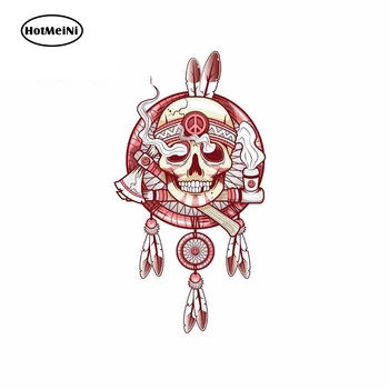 

HotMeiNi 13cm x 7.4cm Funny Car Stickers Red Chief Skull Waterproof Decals Laptop Auto Fine Sticker Car Assessoires Decoration