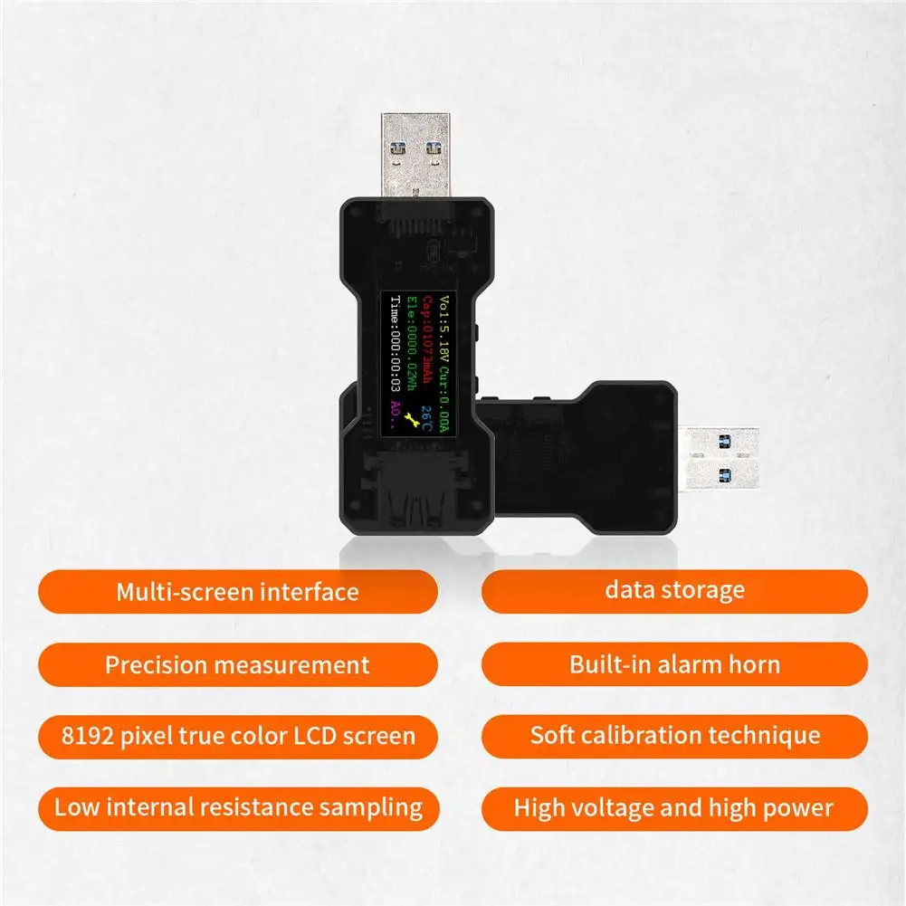 FNB18 USB Ампер Вольт Амперметр детектор Банк питания зарядное устройство индикатор Тока емкость батареи хронограф тестер мощности