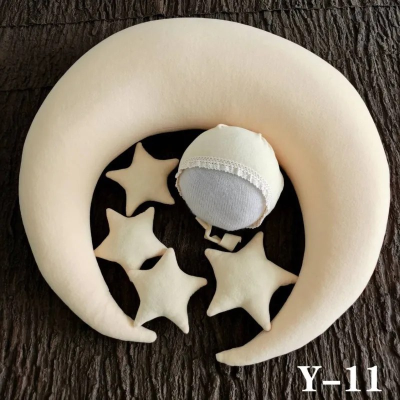 Baby Photography Accessories Newborn Props Moon Pillow Star Hat Set Studio Boy Girl Photo Shoot Background Fotografia Blanket