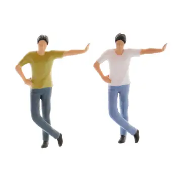 

1:64 S Scale Hand Painted Model Greeting Classic Men Figure Table Decor