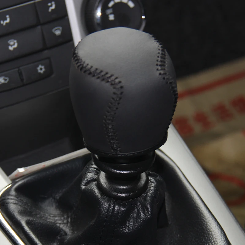 

Genuine Leather Gear Knob Cover for Chevrolet Cruze MT Car Gear Shift Knob Gear Stick Case PPC Auto Gear Shift Collars