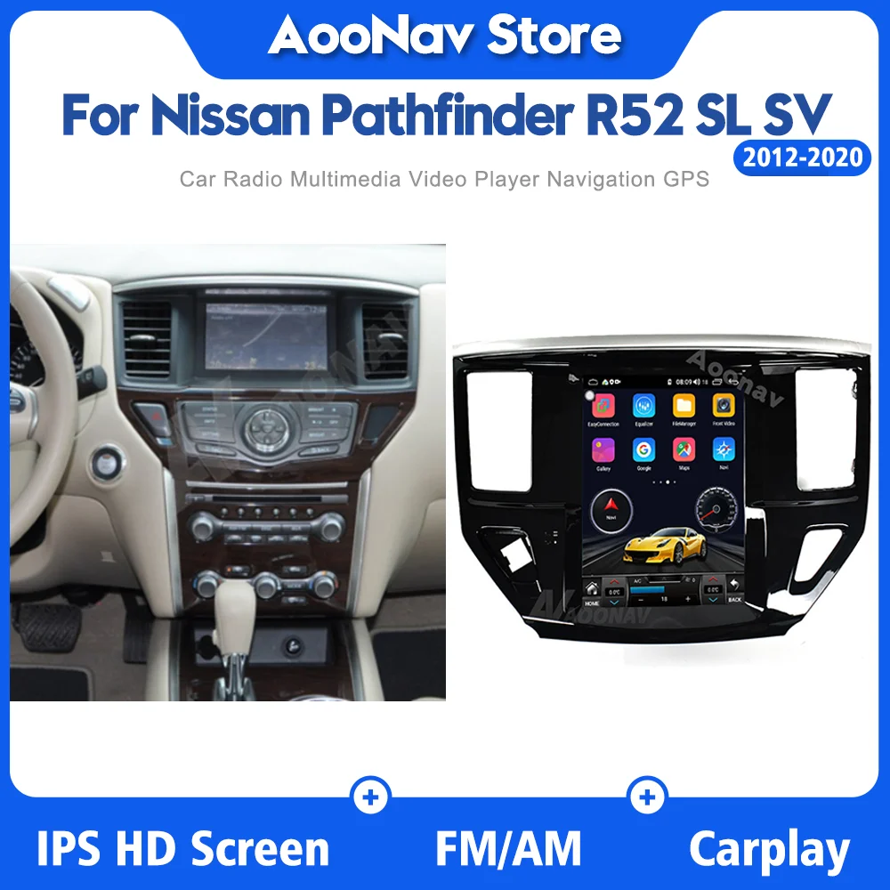 Автомагнитола 2Din на Android для Nissan Pathfinder R52 SL SV 2012-2020 автомобильный беспроводной