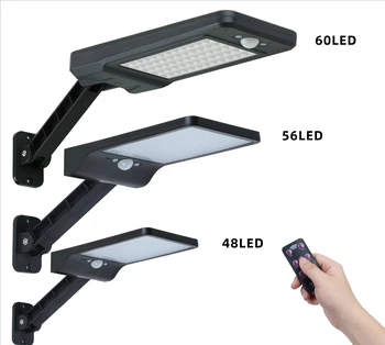 

Hot Selling 60LED Solar Lights Human Body Sensing Waterproof Courtyard Street Lamp New Style Outdoor Wall Lamp