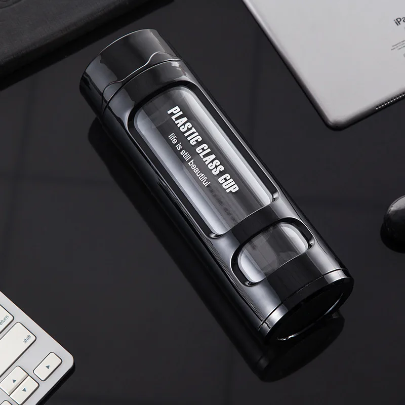 Оригинальность трендовая стеклянная чашка двухэтажная чашка E725 портативная фильтрующая чашка, которая всегда под рукой защита Осень Мужчины и женщины жаростойкое транспортное средство