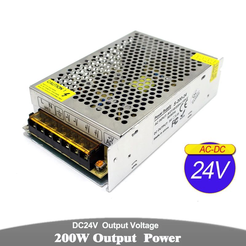

Single Output DC24V 120W 150W 180W 200W 240W 250W 3D Printer Lighting Transformers 110V 220V AC to 24V DC Power Supply For Print