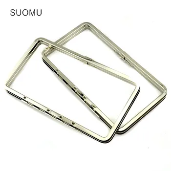 

Metal Purse Frame Women Handle Clutch Bag Cosmetic bag Accessories DIY HandBag silver Frame Clasp Lock Hardware wholesale