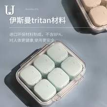 

Xiaomi Youpin Jordan&Judy 6 grids Sealed pill box mini storage box Dispensing portable Moisture dustproof pill box