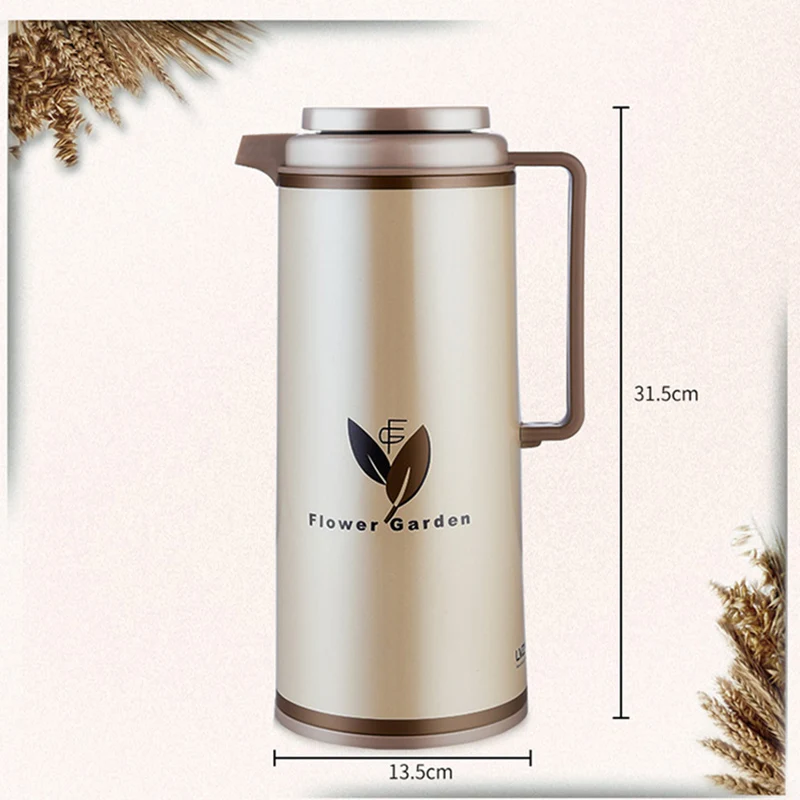 1.7L Vacuum Glass Liner Flask Kettle Large Household Office School Hot Water Insulated Bottle Coffee Thermos Outdoor Thermal Jug