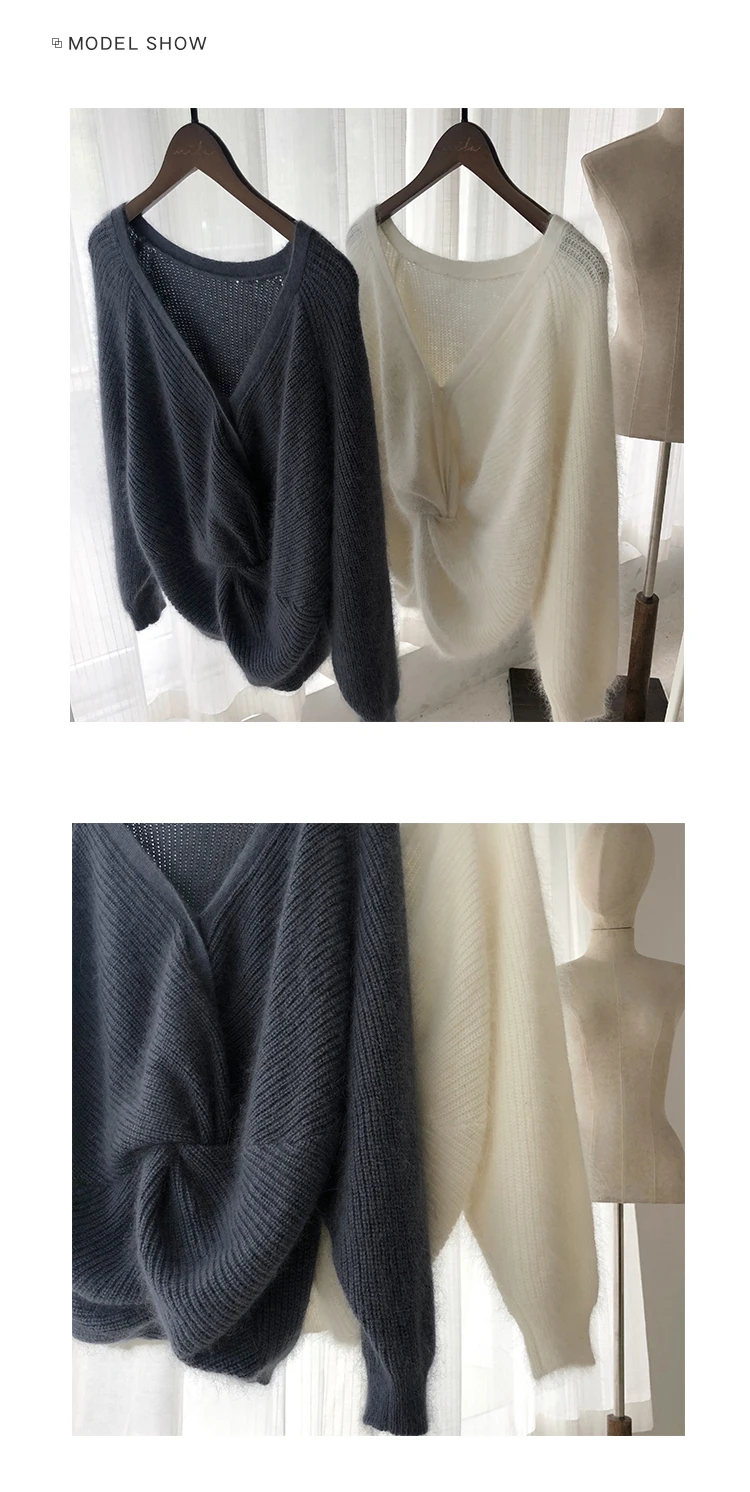 Женский Свободный Топ с длинным рукавом и v-образным вырезом на осень и зиму, женский свитер корейского размера плюс, женские свитера и пуловеры