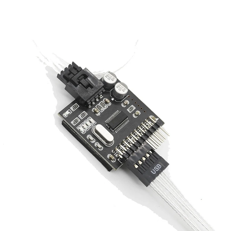 Материнская плата USB 2 0 9Pin интерфейс разветвитель папа от 1 до 4 Женский