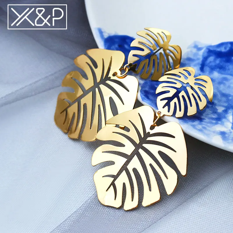 Gold 14 X& P горячие женские серьги золотые Висячие серьги для женщин массивные большие висячие, геометрической формы свисающие серьги с бриллиантами Винтажные Ювелирные Изделия - Окраска металла: Gold 14