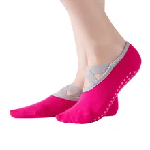 Новые спортивные носки для йоги, тапочки, женские нескользящие эластичные бандажные женские носки для пилатеса, носки для балета, защита каблука, профессиональные носки для танцев