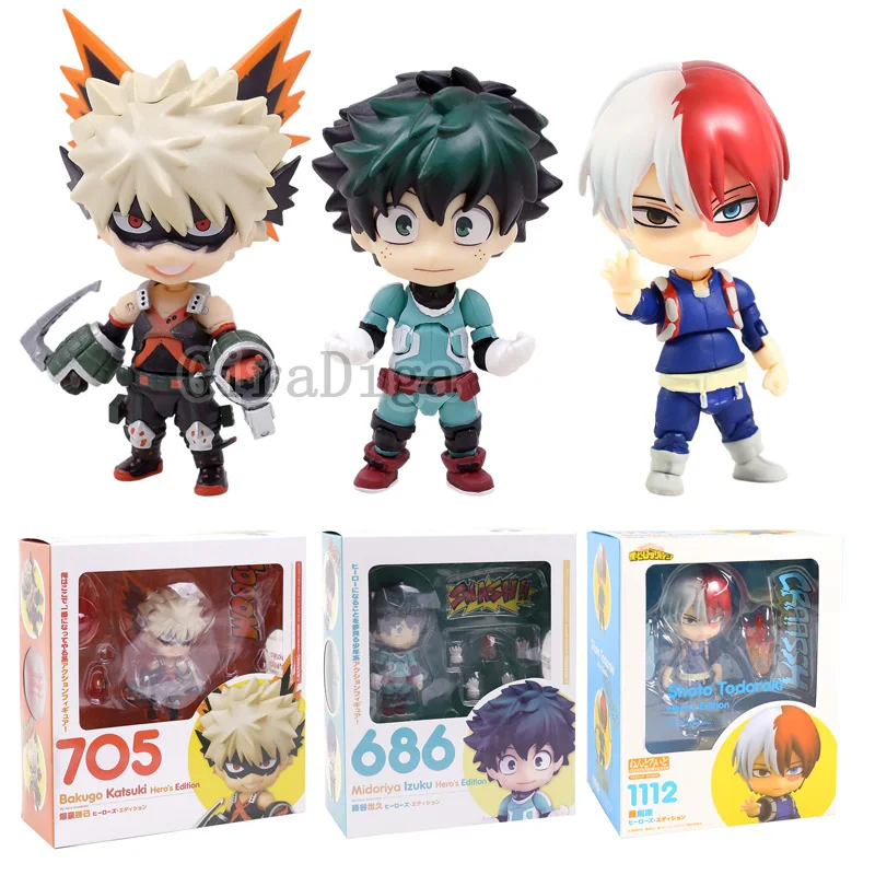 Midoriya Lzuku 686 Todoroki Shoto 1112 Bakugo Katsuki 705 Action Figure Toy Q Version Doll