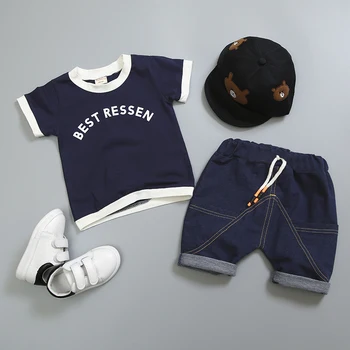 

Baby Girls Boys Clothes Set Summer Cotton Casual Kids Outfits Letter Shirt + Pants Baby Children Clothing Set 1 2 3 4 Years