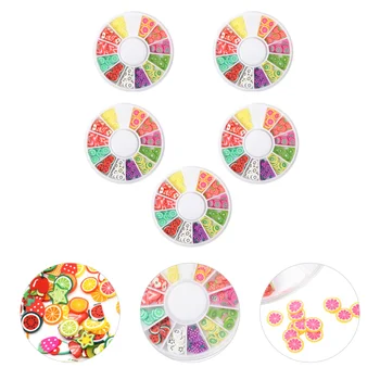 

5pcs Fruit Slice Nail Sticker 12 Grids Nail Art Fruit Slices Nail Decals