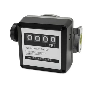

1Pcs FM-120 4 Digital Gasoline Fuel Petrol Oil Flow Meter 20-120L/Min Four Digital for Diesel Fuel Oil Flow Meter Counter