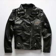 Мужская мотоциклетная куртка ANGEL Leatehr, мужская куртка с лацканами, диагональная молния, водитель, байкер, куртки высокого качества из воловьей кожи, байкерская куртка-бомбер