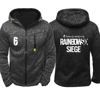 

Rainbow six siege Sweatshirt Hoodies Men Hoody Spring Autumn Fleece Wram Zipper Jacket Hoodie Hip Hop Harajuku Male Clothing