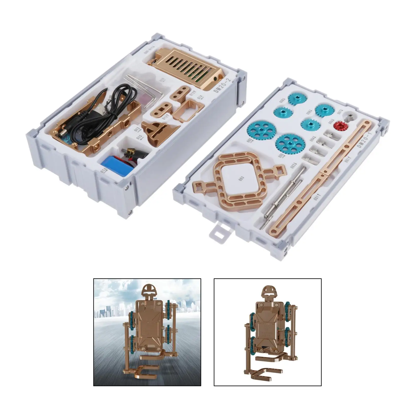 67Pcs/Set Science Experiment Kit DIY Walker Robot Model Assembly Hand-operated STEM Toys Gift Kids Inventions Home Decor Gifts