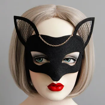 

Women Mesh fox Masks Halloween Carnival Mask Girls Half Face Mask Party Accessories Cosplay Decor