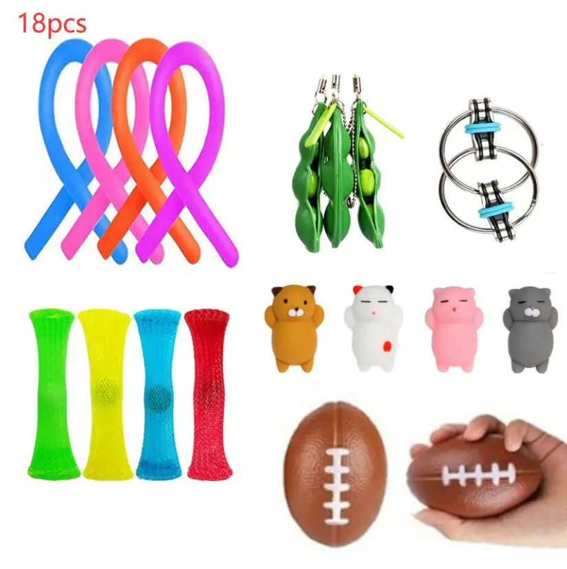 Anti Stress Sensoriel Toys Magnetic Stretchy Strings Rope Sticky Ball Sensory Rings Pea Pod Fidget Toys Squeeze Press Animals enlarge