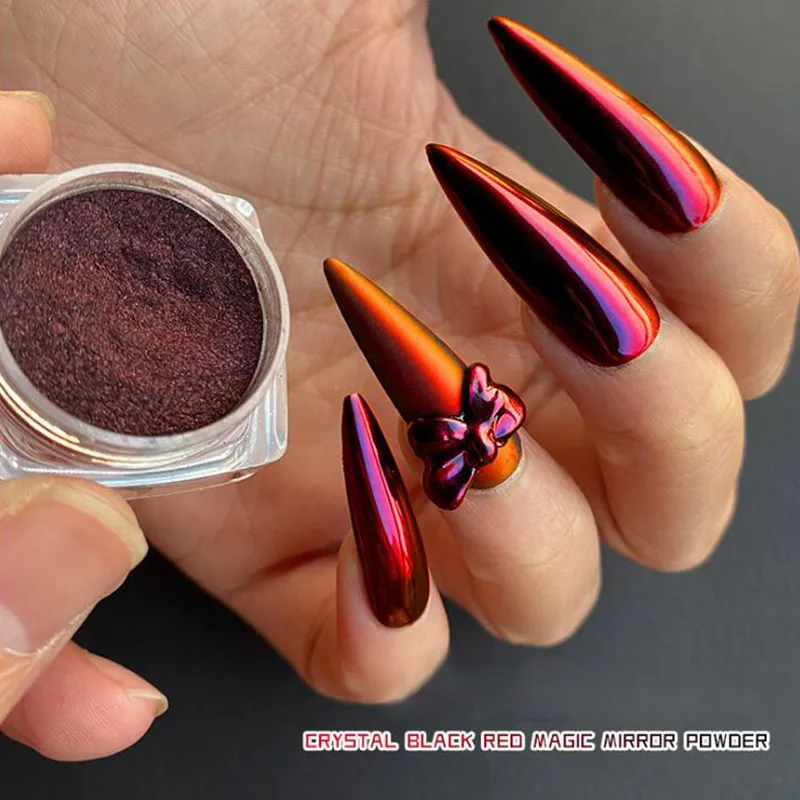 Crystal Pigment Chrome Mirror Powder Nails Glitter Magic Effect For Gel Nail Polish Manicure Decoration nail powder nail glitter nail pigment nail decoration