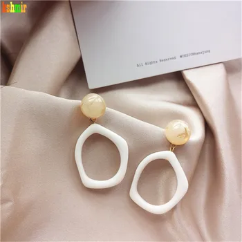 

Kshmir Earring Female Korean Ethos Earrings Irregular Geometric Earrings Resin Geometric Refined Earrings Girl's Birthday Party