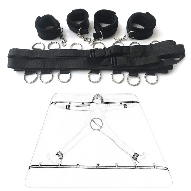 $US $6.39  Adjustable Restraint System BDSM Bondage Slave Under Bed Handcuffs Ankle Cuffs Erotic Accessories S