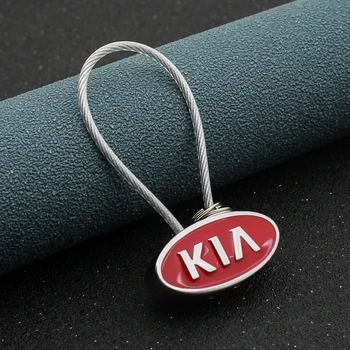 

1pcs Car Styling 3D metal Car Emblem KeyChains key Rings for KIA Rio Soul Cerato Sportage R K2 K3 K5 Auto Accessories Interior