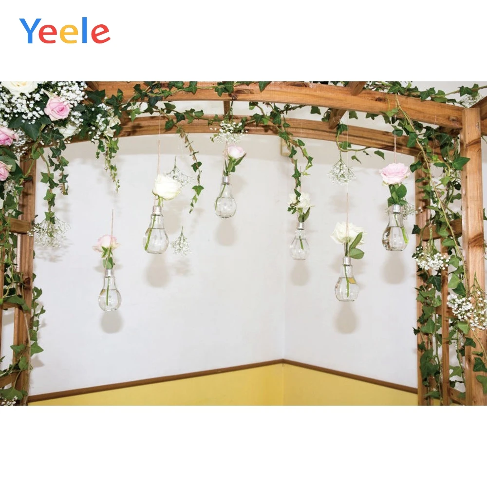 

Yeele Merry Christmas Flower Stand Photography Backgrounds Wedding Baby Birthday Party Photographic Backdrop For Photo Studio