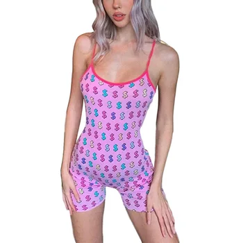 

2020 Summer Sexy Women One Piece Pajamas Sleeveless Nightwear Long Sleeve Pajamas Sleepwear