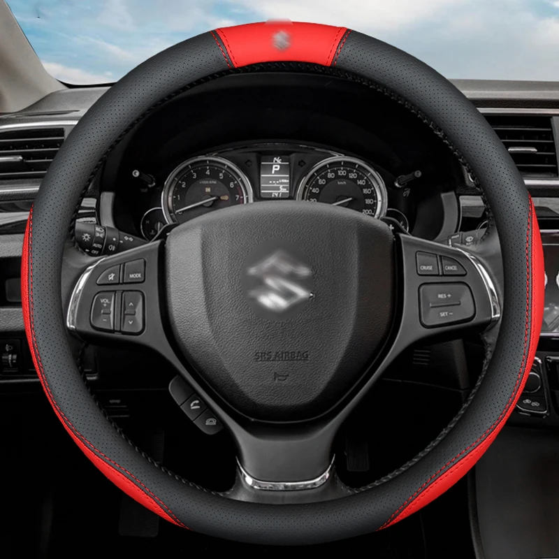CarSteeringWheelCoverSkidproofLeatherCarstylingForSuzukiSwift